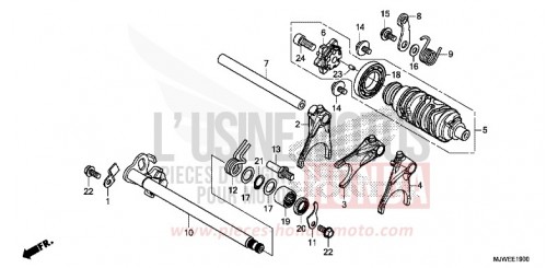 BARILLET DE SELECTION CBR500RAG de 2016